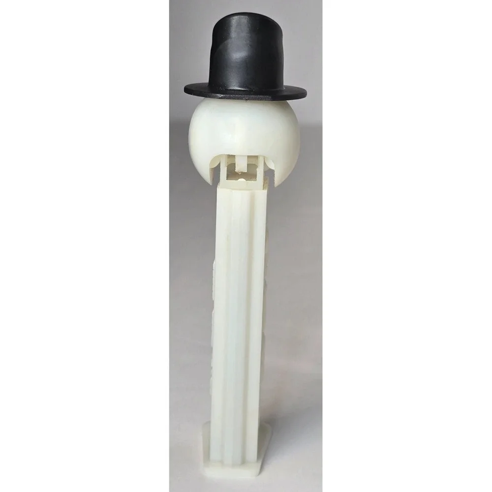 VINTAGE PEZ FROSTY THE SNOWMAN WHITE DISPENSER WITH‎ FEET COLLECTIBLE EUC
